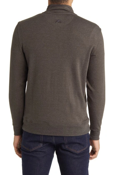 The Normal Brand Puremeso Weekend Quarter Zip Pullover In Charcoal In Charcoal