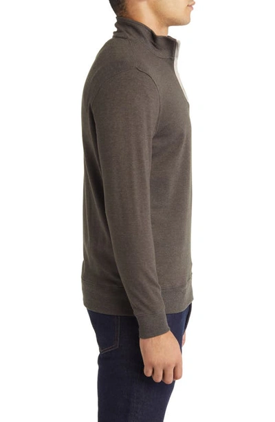 The Normal Brand Puremeso Weekend Quarter Zip Pullover In Charcoal In Charcoal