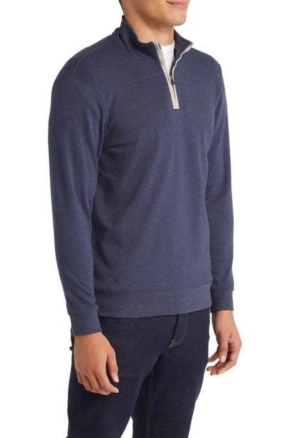 The Normal Brand Puremeso Weekend Quarter Zip Top In Normal Navy