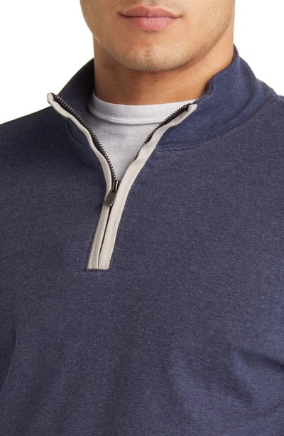 The Normal Brand Puremeso Weekend Quarter Zip Top In Normal Navy