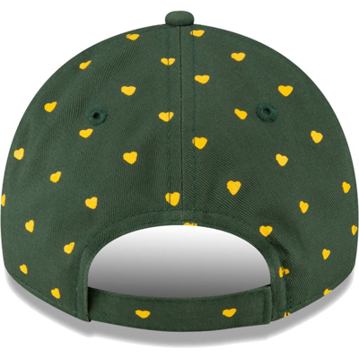 Shop New Era Girls Preschool  Green Green Bay Packers Hearts 9twenty Adjustable Hat