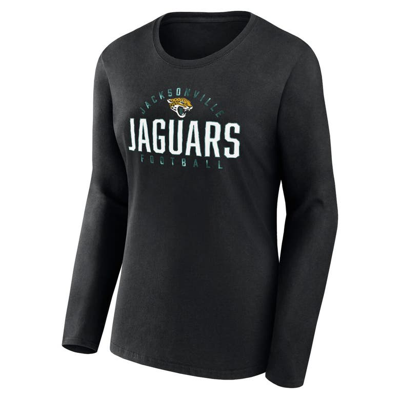 Shop Fanatics Branded Black Jacksonville Jaguars Plus Size Foiled Play Long Sleeve T-shirt