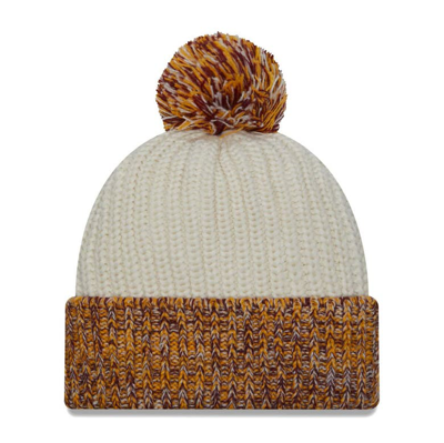 Shop New Era Cream Minnesota Golden Gophers Fresh Cuffed Knit Hat With Pom