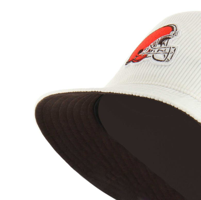 Men's '47 White Cleveland Browns Thick Cord Bucket Hat