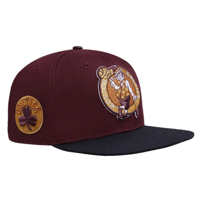 Shop Pro Standard Maroon/black Boston Celtics Gold Rush 2-tone Snapback Hat