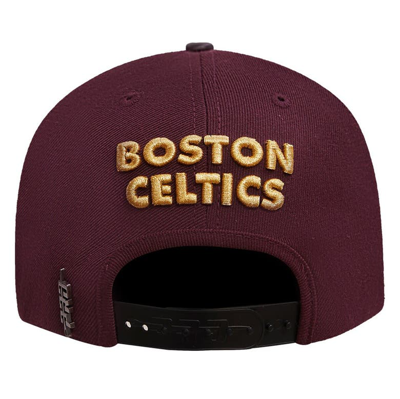 Shop Pro Standard Maroon/black Boston Celtics Gold Rush 2-tone Snapback Hat