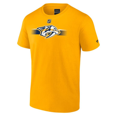 Shop Fanatics Branded Gold Nashville Predators Authentic Pro Secondary T-shirt
