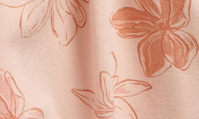 Tiny Tribe Floral Frill Long Sleeve Dress In Blush