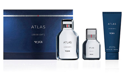 Shop Tumi Atlas 00:00 Gmt Eau De Parfum Set $230 Value