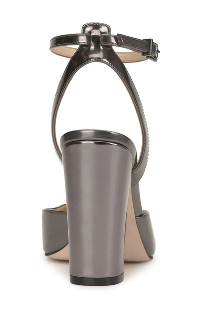 Jessica Simpson Nazela Pointed Toe Ankle Strap Pump In Pewter