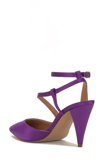 Shop Jessica Simpson Maggie Ankle Strap Pointed Toe Pump In Prince Purple