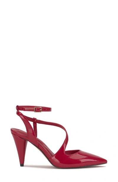 Shop Jessica Simpson Maggie Ankle Strap Pointed Toe Pump In Red Muse