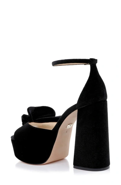 Shop Badgley Mischka Zoelle Ankle Strap Platform Sandal In Black