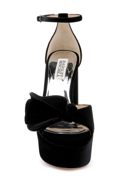 Shop Badgley Mischka Zoelle Ankle Strap Platform Sandal In Black