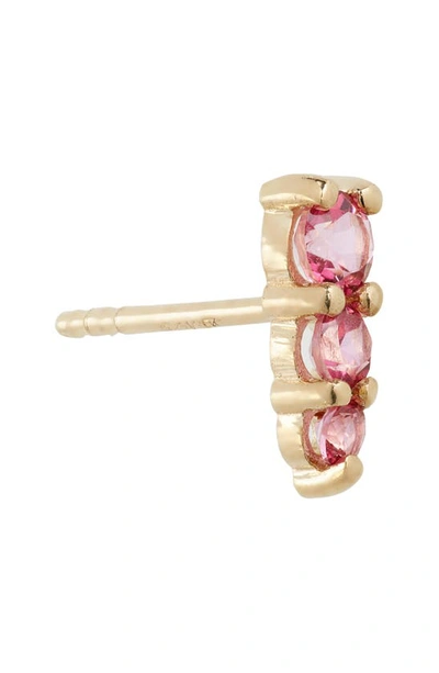 Shop Bony Levy 14k Gold Pink Topaz Stud Earrings In 14k Yellow Gold