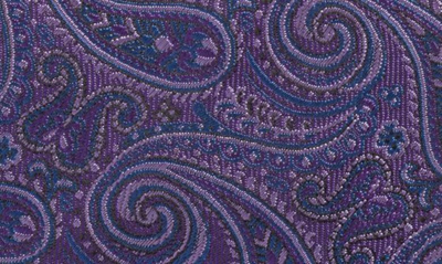 Shop David Donahue Paisley Silk Tie In Purple