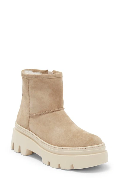 Shop Paul Green Shelly Faux Fur Lined Boot In Grain Soft Suede