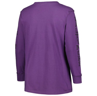 Shop 47 ' Purple Baltimore Ravens Plus Size Honey Cat Soa Long Sleeve T-shirt