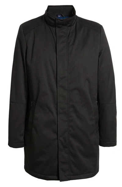 Shop Hart Schaffner Marx Bryce Technical All Weather Water Resistant Coat In Black