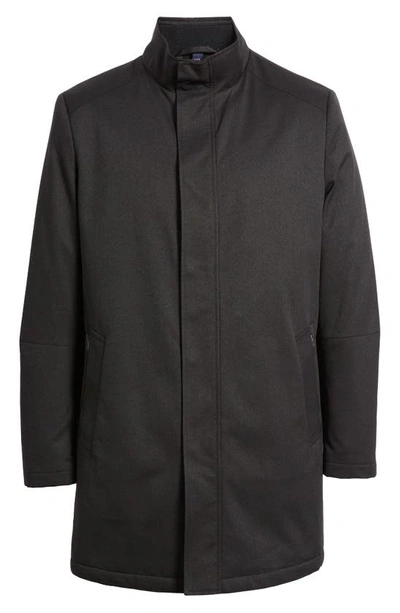 Hart Schaffner Marx Bryce Technical All Weather Water Resistant Coat In Charcoal