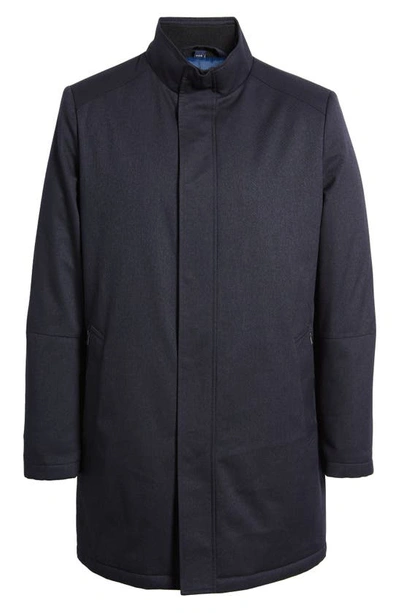 Hart Schaffner Marx Bryce Technical All Weather Water Resistant Coat In Navy