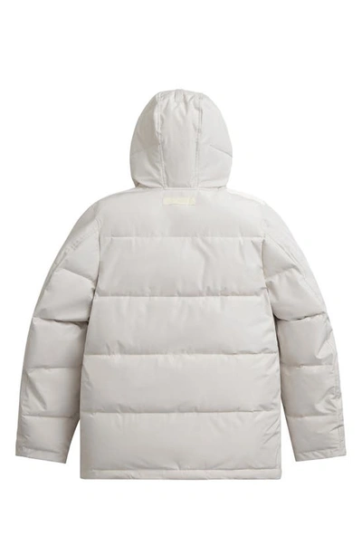 Shop Alpha Industries Water Resistant Hooded Puffer Jacket In Limestone