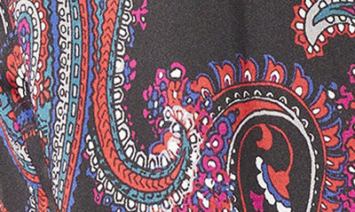 Shop Jones New York Kelly Paisley Pullover Shirt In Jones Black/ Rouge Combo