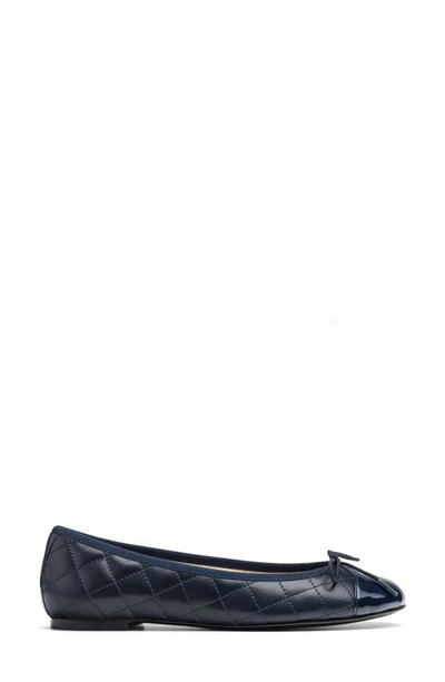 Shop Jon Josef Belle Quilted Ballerina Flat In Navy Combo