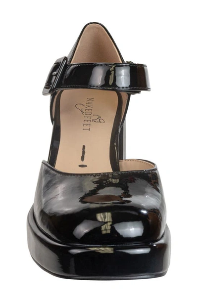 Shop Naked Feet Estonia Platform Mary Jane Pump In Black Patent