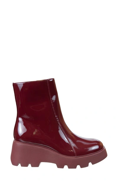Shop Naked Feet Xenus Lug Bootie In Deep Red
