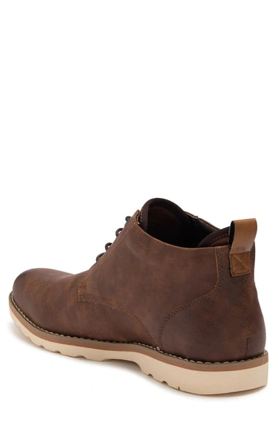 Shop Madden Plain Toe Leather Chukka Boot In Cognac
