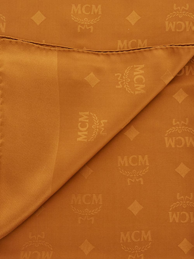 Shop Mcm Silk Scarf In Orange