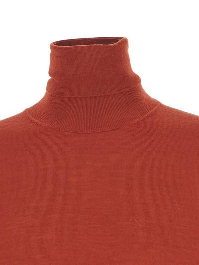 Shop Pt Torino Wool Turtleneck Knitwear In Red