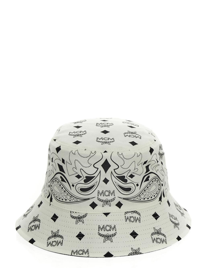 Shop Mcm Cotton Logo Hat In White