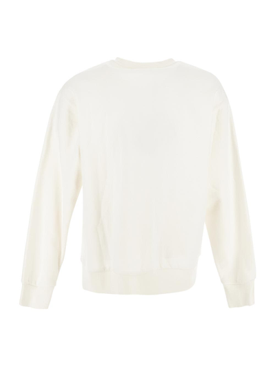 Shop Mcm Cotton Sweatshirt In White