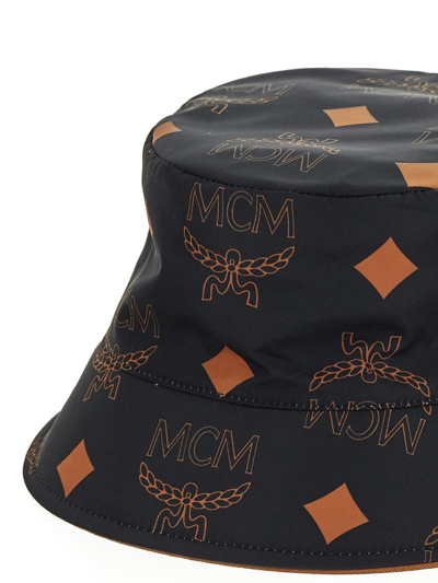Shop Mcm Cotton Logo Hat In Black