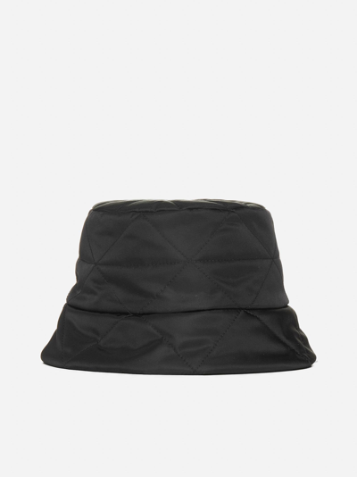 Shop Prada Quilted Re-nylon Bucket Hat In Nero