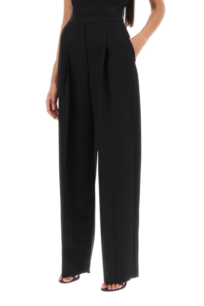 Shop Alexander Wang Wool Trousers With Elastic Waistband In Black (black)