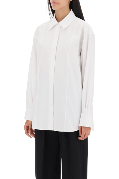 Shop Alexander Wang Poplin Shirt With Rhinestones In White (white)