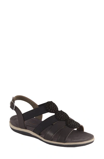 Shop David Tate Quilt Slingback Sandal In Black Nappa