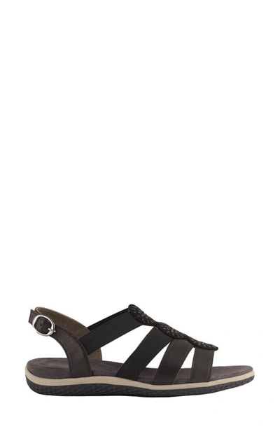 Shop David Tate Quilt Slingback Sandal In Black Nappa