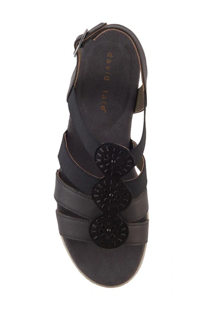 Shop David Tate Quilt Slingback Sandal In Black Nappa