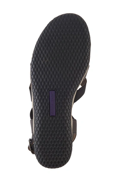 Shop David Tate Quilt Slingback Sandal In Black Nappa