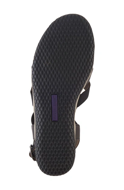 David Tate Quilt Slingback Sandal In Black Nappa