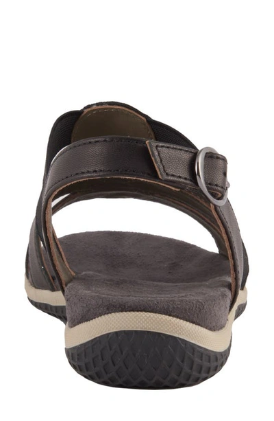 David Tate Quilt Slingback Sandal In Black Nappa