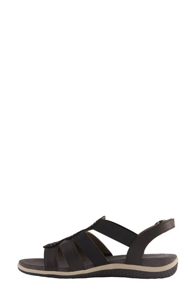 Shop David Tate Quilt Slingback Sandal In Black Nappa