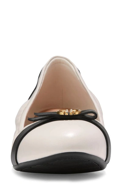 Shop Cole Haan Tova Bow Ballet Flat In Ivory Shee