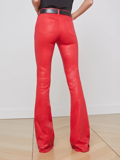 L Agence Marty Coated Jean In Tango Red Coated