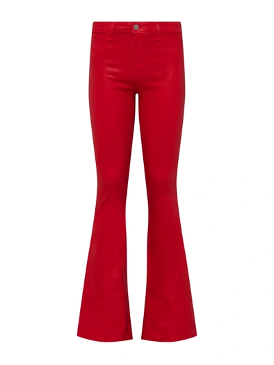 Shop L Agence Marty Coated Jean In Tango Red Coated