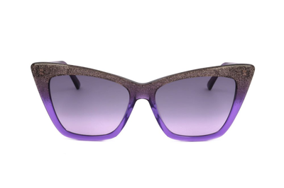 Shop Jimmy Choo Eyewear Lucine Cat In Purple